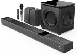 ZEBRONICS Juke Bar 10000 (SBSPK C16) Dolby Atmos, DTS X, Wireless Subwoofer & Satellite 1100 W Bluetooth Soundbar (Black, 7.2.4 Channel)