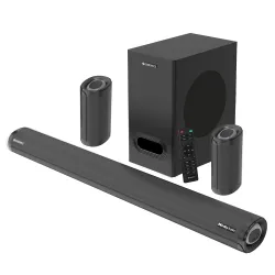 ZEBRONICS Juke BAR 7400 PRO 5.1 Channel soundbar with 6.5inch subwoofer, 180W RMS, Dual Rear Satellites