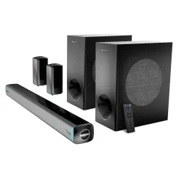 ZEBRONICS Juke bar 9550 pro 5.2 Soundbar (625 Watts), Dolby Audio, Dual Wireless Subwoofer & Wired Satellite, BT v5.3, H