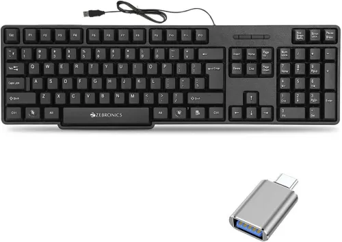 Image of Zebronics K20 Keyboard and C-OTG