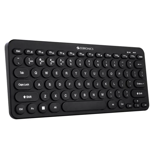 Image of ZEBRONICS K4000MW Wireless Keyboard with 2 Bluetooth & 2.4 GHz Wireless Connection, 78 Keys, Integrated Multimedia Keys,