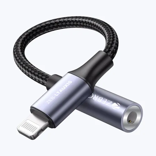 Image of ZEBRONICS LTAux10 Lightning to 3.5 mm Converter,