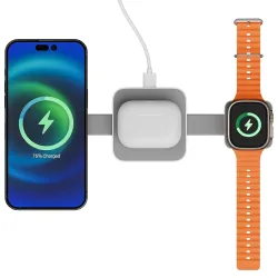 Zebronics MagBoost 20 3-in-1 Foldable Wireless Charging Pad (Matt White)
