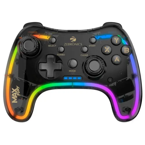 Image of Zebronics Max Fury Transparent RGB Wired Gamepad