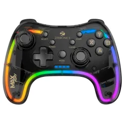 Zebronics MAX FURY Transparent RGB LED Illuminated Wired Gamepad