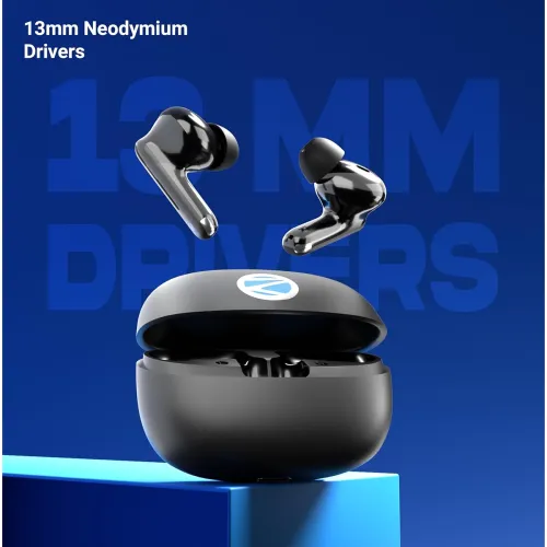 Image of Zebronics in-Ear Wireless Earbuds, 50dB Hybrid ANC, Upto 27 Hrs Backup, Transparency Mode, 13mm Neodymium Magnet Drivers