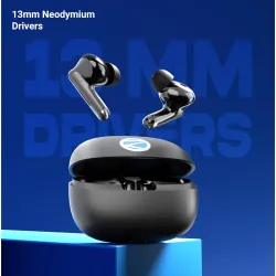Zebronics in-Ear Wireless Earbuds, 50dB Hybrid ANC, Upto 27 Hrs Backup, Transparency Mode, 13mm Neodymium Magnet Drivers