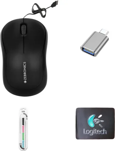 Image of ZEBRONICS Mouse & Accessories Combo Set (4-in-1, Multicolor)