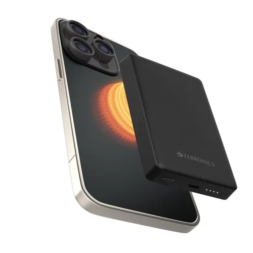 Image of Zebronics MW68 10000mAh MagSafe Wireless Power Bank