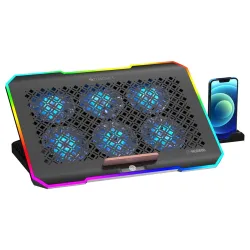 Zebronics NC6500D Laptop Cooling Pad with RGB and Hexa Fans