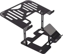 ZEBRONICS NS3500, Foldable, with Mobile Stand, upto 17 inch Laptop Ergonomic Cooling Pad with Adjustable Height (Black)