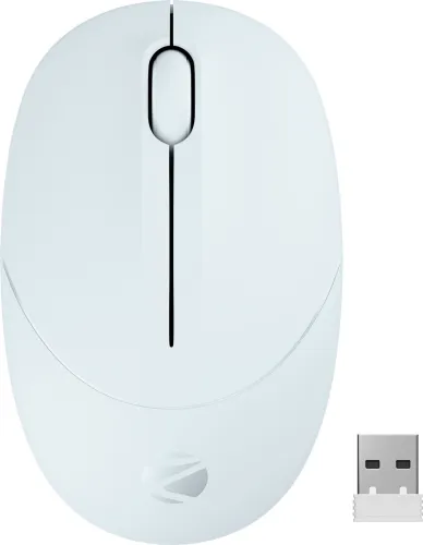 Image of ZEBRONICS Panther Ambidextrous Optical Mouse 1600DPI, Silent Ergonomic, Power Saving Precision (2.4GHz Wireless, White)