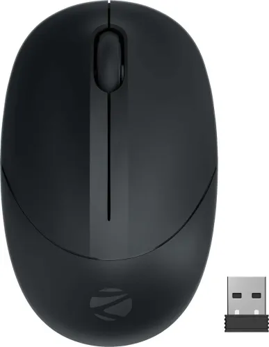 Image of ZEBRONICS Panther Ambidextrous Optical Mouse 1600DPI, Silent Ergonomic, Power Saving Precision (2.4GHz Wireless, Black)
