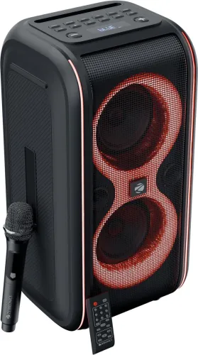 Image of ZEBRONICS Party Fyre 90 Trolley Speaker 5h Playback Wireless Mic with Display