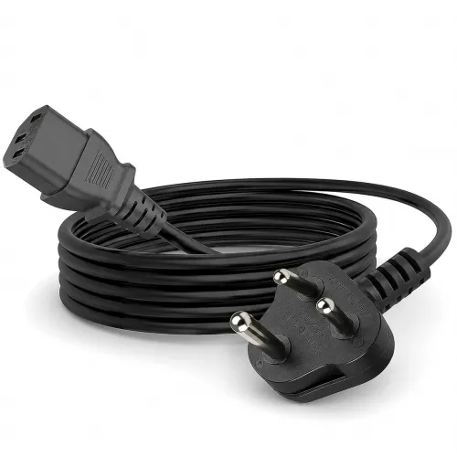 Image of Zebronics PCD 15 Desktop Power Cord, 1.5m Copper Cable, 3-Prong Power Cord