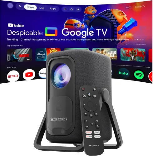 Image of ZEBRONICS PixaPlay 77G (7500 lm / 1 Speaker / Wireless / Remote Controller)
