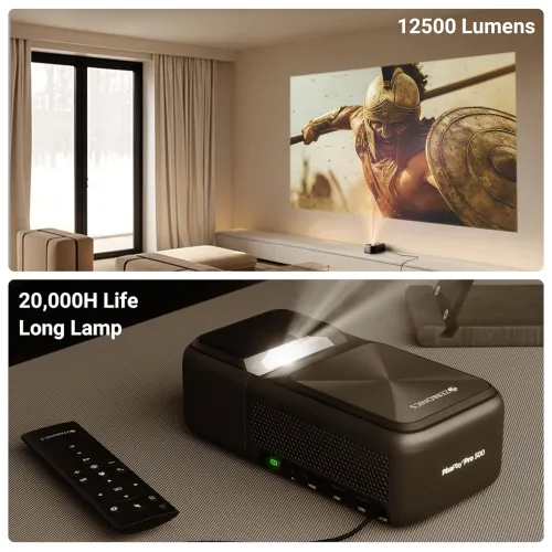Image of ZEBRONICS PIXAPLAY PRO 500 12500 Lumens Smart Projector