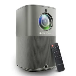 ZEBRONICS PIXAPLAY 18, Smart LED Vertical Projector, 3800 Lumens, 4K Support, Dolby Audio, 200 inch Screen Size, HDMI, USB, WiFi, Supports Bluetooth, 1080p Native, Electronic Focus, APP Support