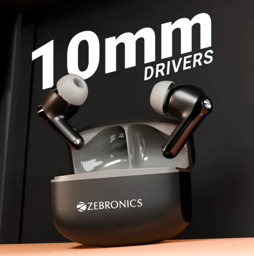 Image of ZEBRONICS PODS 141 Pro Bluetooth Headset (Black, True Wireless)