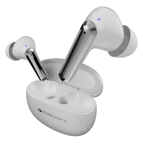 Image of ZEBRONICS PODS K3, in-Ear Wireless Earbuds, 40 Hrs Backup, Dual EQ, Quad MIC ENC, 10mm Bass Drivers, Rapid Charging, Blu