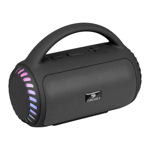 Image of Zebronics Portable Bluetooth Speaker, 8W, Upto 5 Hours Playback, BTv5.3, mSD, TWS, USB, 8 Multi-Color LED Modes, Call Fu