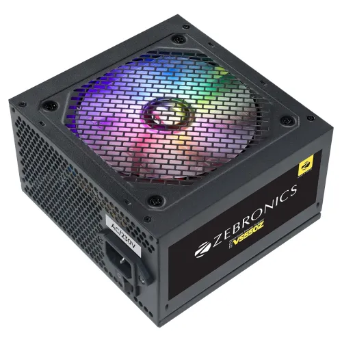 Image of Zebronics Premium Power Supply Long Flat Cables, Silent 120mm Fan
