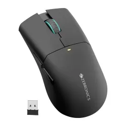 Zebronics Rechargeable Wireless Mouse, Dual Mode 2.4GHz + BT, Upto 2400 DPI