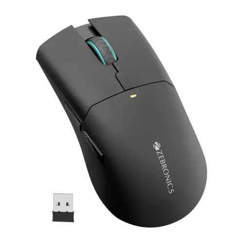 Image of Zebronics Rechargeable Wireless Mouse Dual Mode 2.4GHz + BT, Upto 2400 DPI