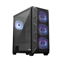 Zebronics Gaming PC Cabinet, E-ATX /ATX Support, USB 3.0, RGB Fans, High Airflow Design, Tempered Glass Panel, Top & Fro