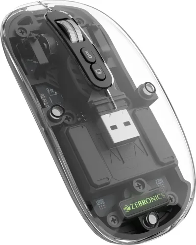 Image of Zebronics Sheer RGB Transparent Wireless Mouse