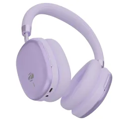 Zebronics Silencio 200T Wireless Headphones, Hybrid ANC 48dB, Upto 100Hrs Playback, 40mm Drivers, Dual Mic ENC, BT v6.0, Gaming Mode, Dual Pairing, Touch Controls, App Support, AUX (Purple)