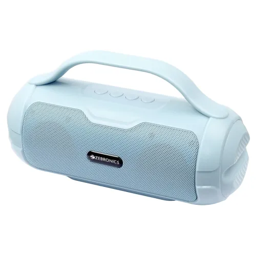 Image of ZEBRONICS Sound Feast 40 Portable Bluetooth Speaker, 8 Watts, Dual 5.2cm Drivers, Passive Radiator, Upto 10 Hours Playba
