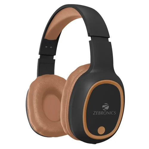 Image of ZEBRONICS Thunder (2026 Upgrade) Wireless Headphones, BT v6.0, True 60 hrs Playback, 40mm Drivers, ENC, Gaming Mode, Dua