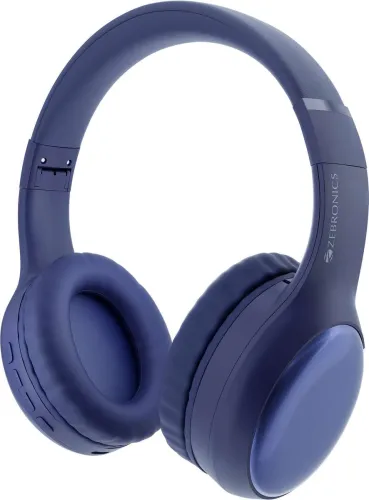 Image of ZEBRONICS Thunder Max (ZEB-WHP 7), 120H Playtime, 3 EQ Modes, ENC,BT v5.4, Metallic Finish Bluetooth Headset (Purple, On