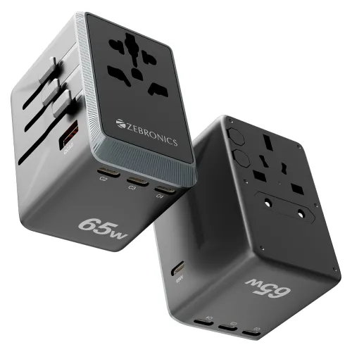 Image of Zebronics Travmate 650 2500W All-in-One Travel Adapter (65W)