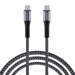 ZEBRONICS TT65S Type C - Type C Braided Cable, 65 Watts PD, Rapid Charging