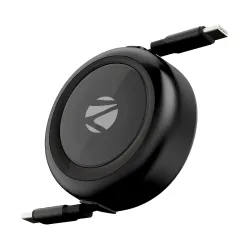 ZEBRONICS TYPE-C RETRACTABLE CABLE 60W FAST CHARGING 1M