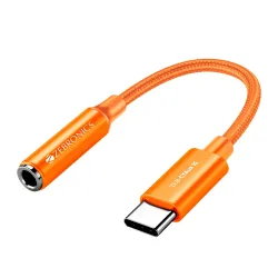 ZEBRONICS CTAux 10 Type-C to 3.5mm Jack, Braided Cable, Built-in DAC Chip, Hi-Definition Audio, Plug & Play, Mic & Audio Support, Aluminum Body, Compatible with Mobile, Tablets & Laptops (Or...
