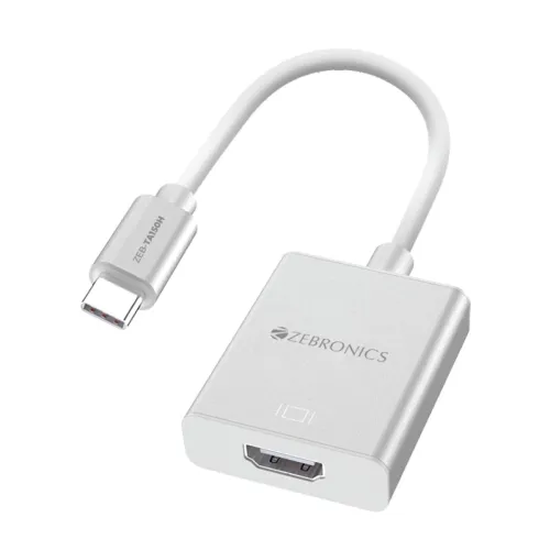 Image of ZEBRONICS Type C to HDMI Converter - HDMI 4K, 15cm Cable