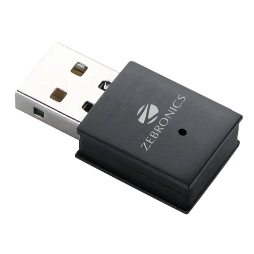 Image of Zebronics USB300WF1 WiFi Dongle Mini Adapter,Supports 300Mbps Wireless Data Transmission Rate with Access Point Mode for