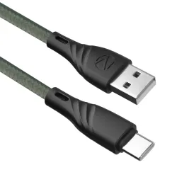Zebronics USB to Type C Braided Nylon Cable, 33W