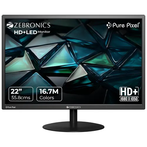 Image of ZEBRONICS V22HD+LED 22 Inch LED Monitor Dual HDMI & VGA HD+ 1680 x 1050