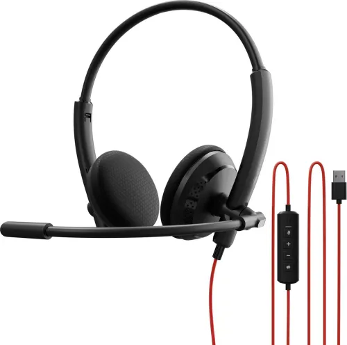 Image of ZEBRONICS VCX 100 Wired Headphone with Adjustable Mic, 27mm Drivers, 1.8m Cable, Laptop/PC