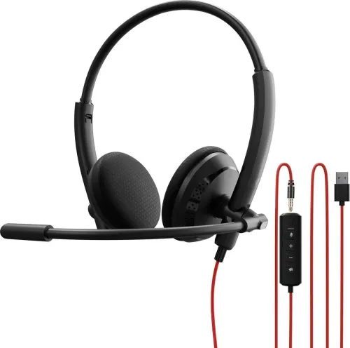Image of ZEBRONICS VCX101 Wired Headphone with Adjustable Mic, 27mm Drivers, 2.8m Cable, Mobile /PC Wired Gaming Headset (Black, 