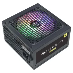 Zebronics Premium Power Supply, Long Flat Cables, Silent 120mm Fan 12V 45A, 6+2 PCIe, 4+4 CPU, 4 x SATA, 2 x MOLEX, Mult