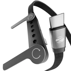 Zebronics Wattz 100CC2 Type-C to Type-C Cable, 1.5m Braided, 100W PD, 5A Fast Charging, 480Mbps Data Transfer, Charge & 