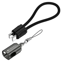 Zebronics Wattz 60CC4 Type-C to Type-C Braided Cable, PD 60W, Upto 480Mbps Data Sync, 20 cm, Durable, Charge & Sync, Rapid Charging, Compact with Keychain Case, For Laptops, Tablets, Mobiles...