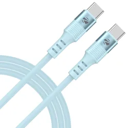 Zebronics Wattz 60CC2 Type-C to Type-C Soft Silicone Cable, PD 60W, 1 Meter, Durable, Charge & Sync, Rapid Charging, For