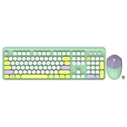 Zebronics Wireless Keyboard & Mouse Combo, 104 UV-Coated Keys, ₹ Key, 12 Multimedia Keys, Retractable Stand, 3 Button Mo