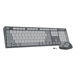 Zebronics Wireless Keyboard & Mouse Combo 104 UV-Printed Keys 12 Multimedia Keys Retractable Stand